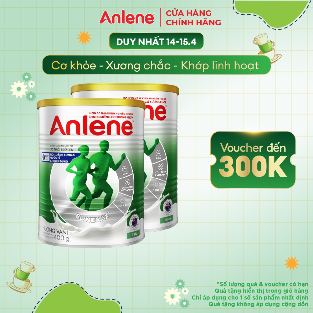 Combo 2 lon Sữa bột Anlene Gold Movepro 400g/lon