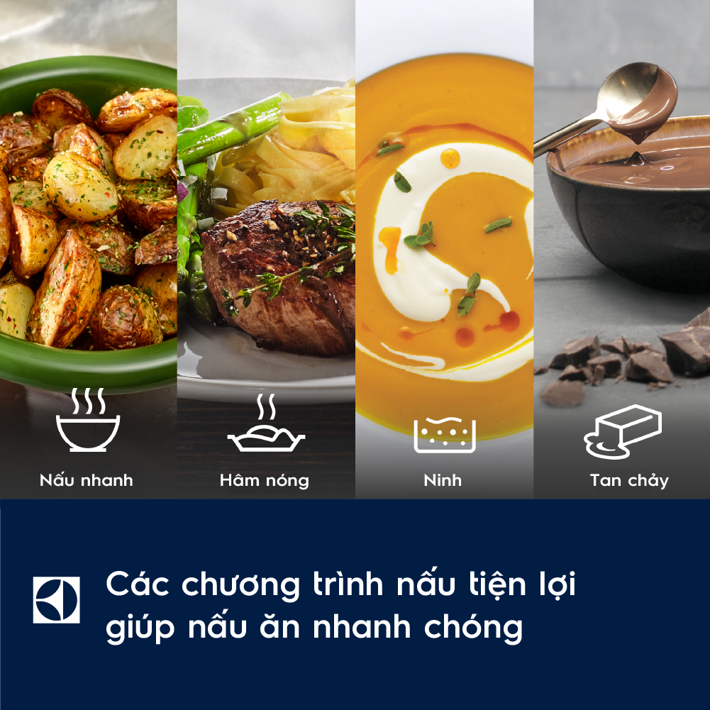 Lò vi sóng 20L Electrolux EMM20K22W 800w - 5 chương trình nấu, rã đông, hâm nóng nhanh | BigBuy360 - bigbuy360.vn