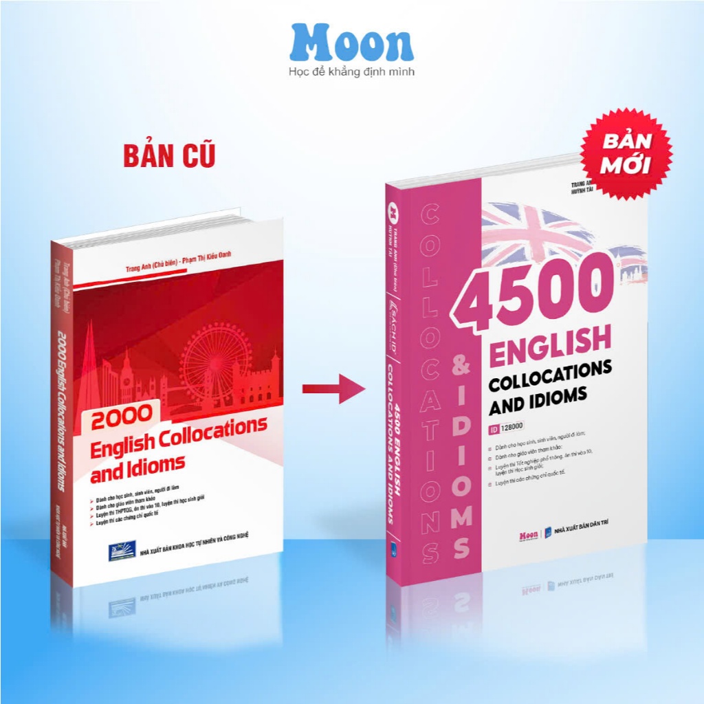[ Sách Tiếng Anh cô Trang Anh ] 4500 English Collocation and Idioms - Moonbook