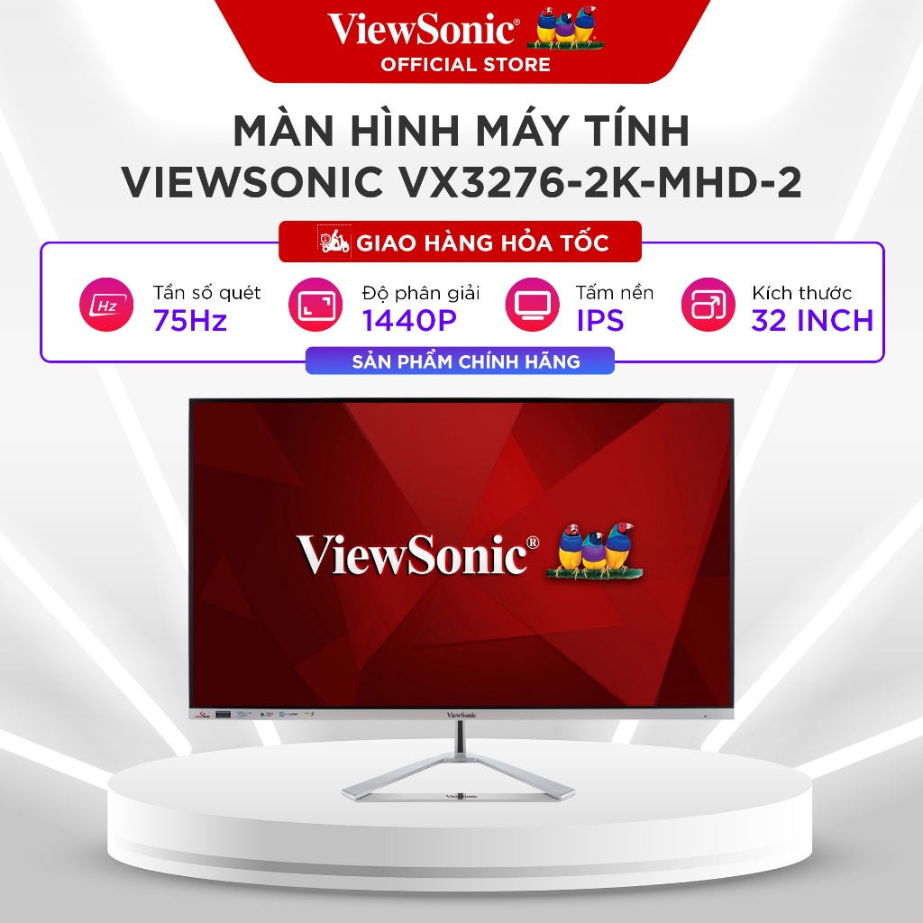 Màn hình đồ họa ViewSonic VX3276-2K-MHD-2 (31.5Inch/ 2K/ 4ms/ 75Hz/ IPS)