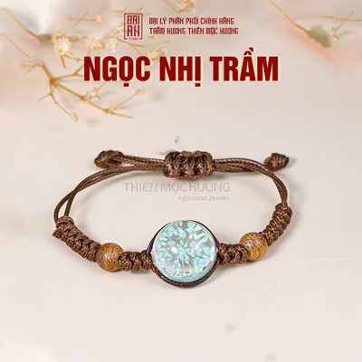 Vòng tay trầm hương tự nhiên ngọc nhị trầm THIÊN MỘC HƯƠNG may mắn thành công hạnh phúc