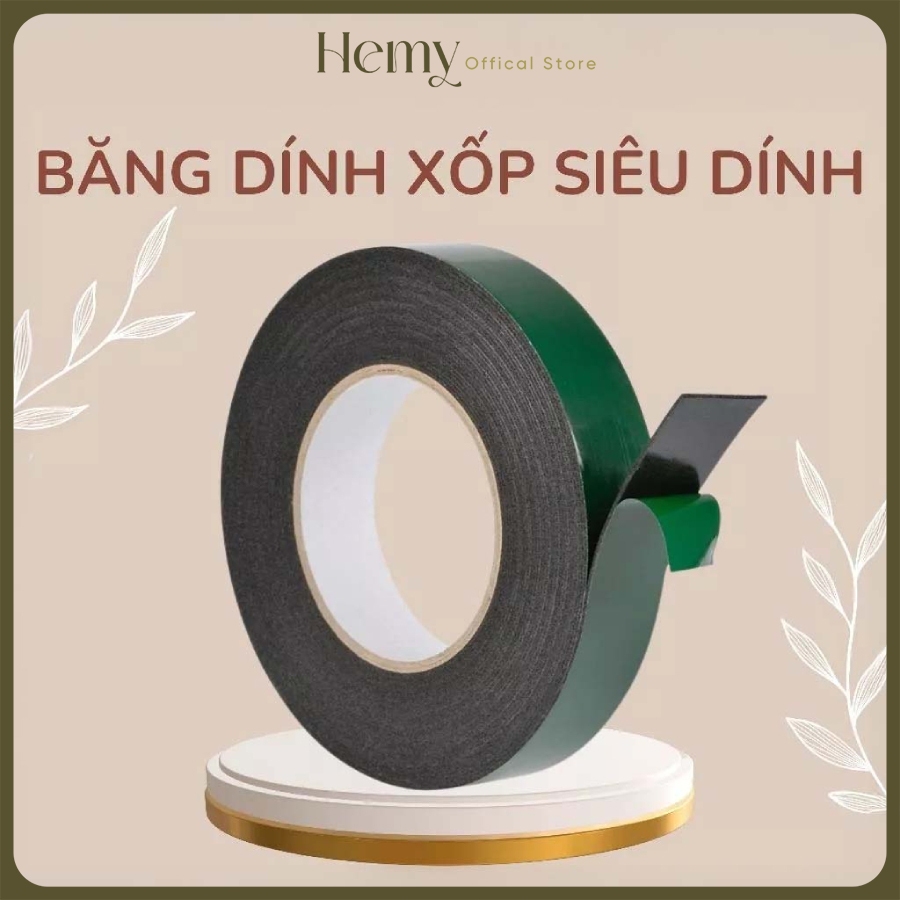 Băng Dính Xốp Xanh 2 Mặt Dán Tranh Fomex - HeMy Decor