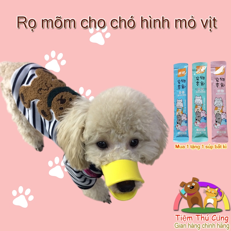 Rọ Mõm Mỏ Vịt Cho Chó - Rọ Mõm Silicon Siêu Dễ Thương, Chống Cắn, Chống Ăn Bậy Cho Cún Cưng