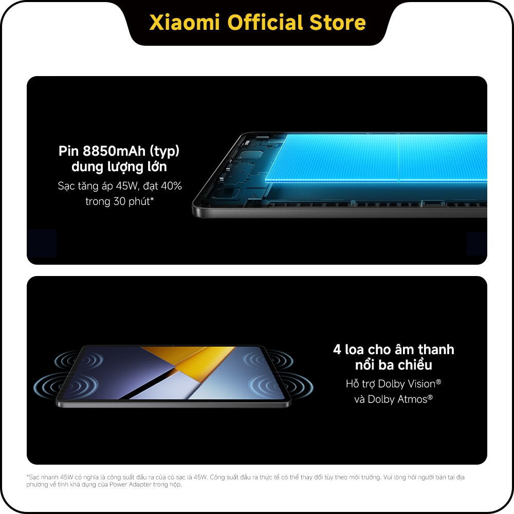 Máy tính bảng POCO Pad X1 (8+512GB)| Màn hình 3.2K 144Hz sắc nét| Pin dung lượng lớn 8850mAh | BigBuy360 - bigbuy360.vn