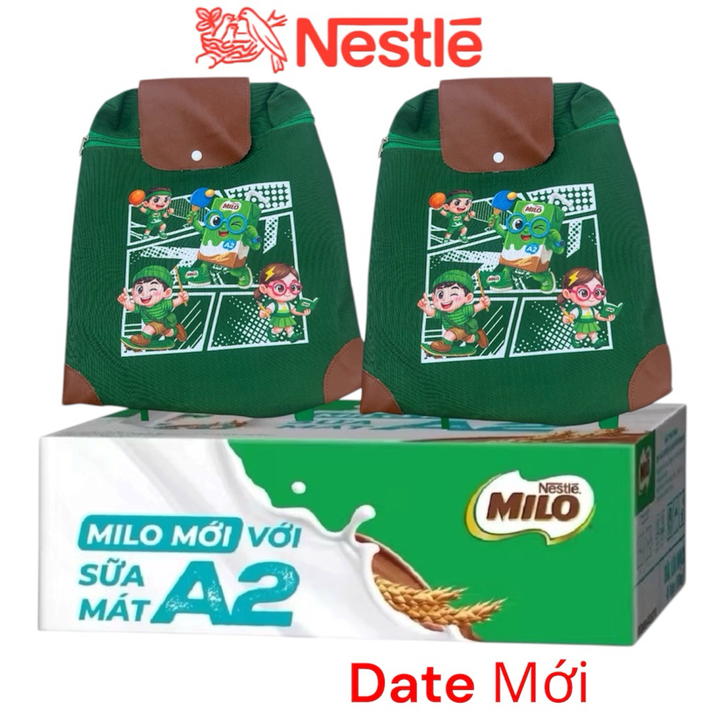 (Mua 1 Thùng Tặng 2 Balo A2) Sữa Mát Milo A2 180ML (48hộp x 180ML
