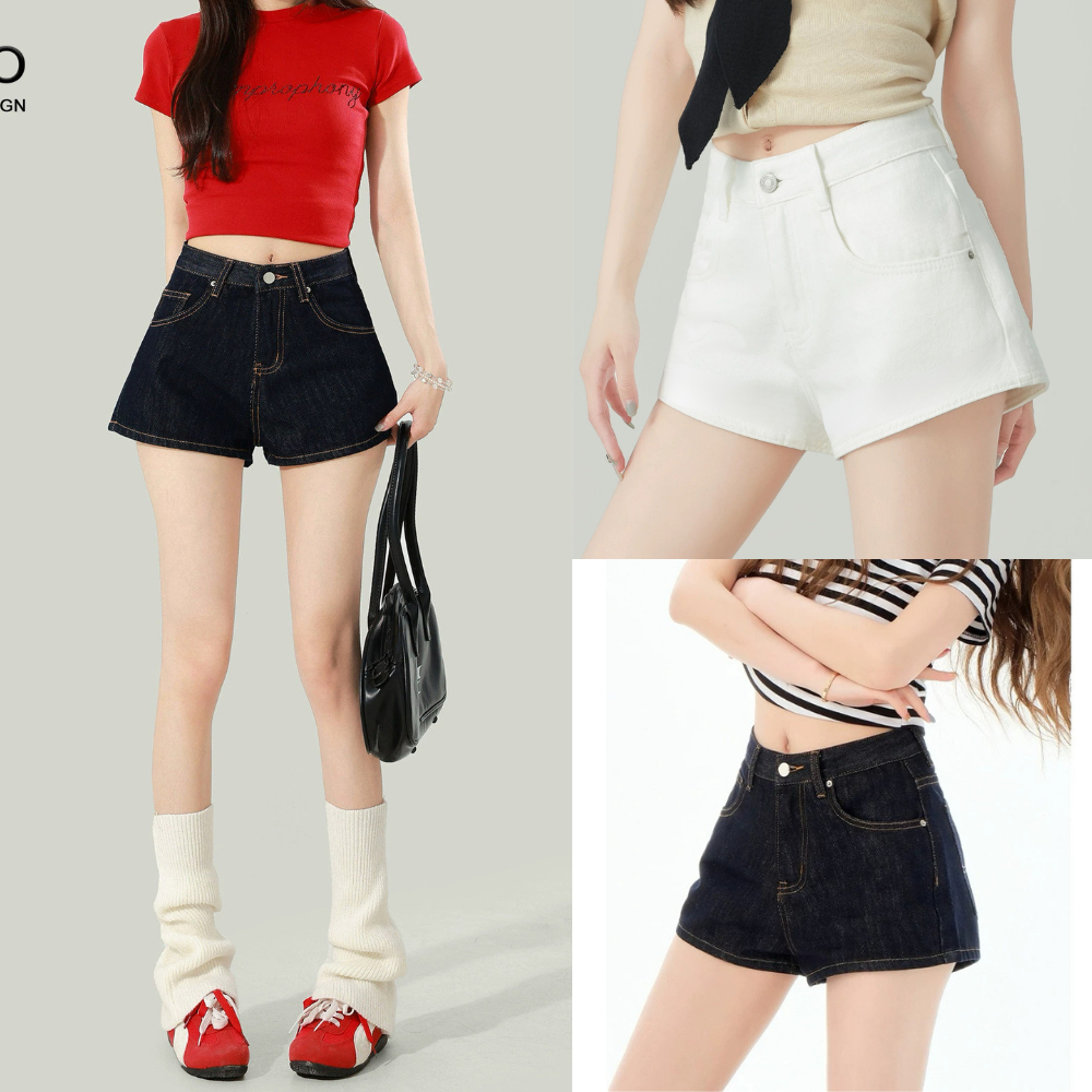 Quần Jean Short Dáng MIAA Ngắn Nữ Denim Cạp Trễ Quần Đùi Jeans Basic Trẻ Trung Năng Động _QD01