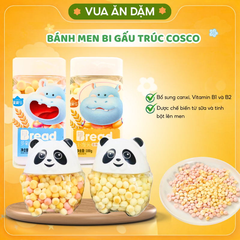 Bánh men bi GẤU TRÚC COSCO hộp 100G