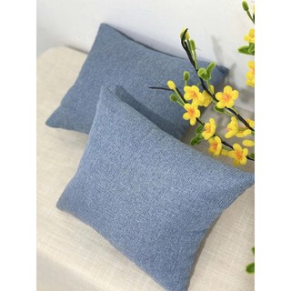 Gối Tựa Sofa, Vải Gai Phong Cách Bắc Âu 30x35cm Decor Văn Phòng, Phòng Ngủ, Sofa Trơn