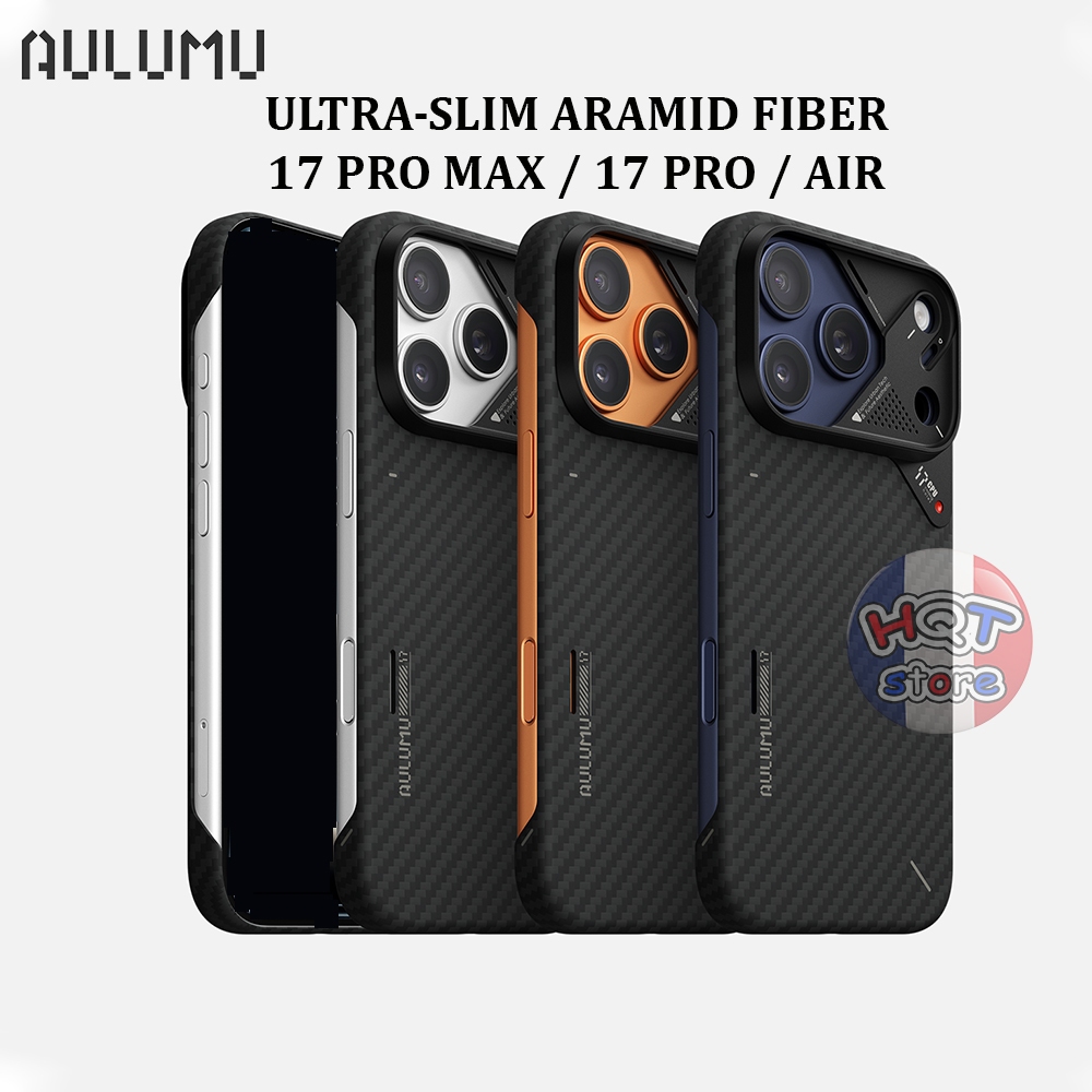 Ốp Aulumu A17 Aramid Fiber Case iP 17 Pro Max / 17 Pro / Air | Siêu mỏng 1.2mm | Tản Nhiệt