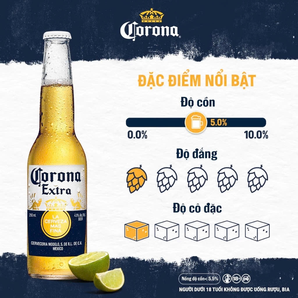[Grocer Gift]  Lốc 6 chai Bia Corona-Extra Nhập khẩu Chính Hãng (250ml/chai)