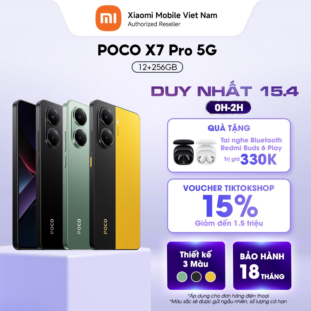 [Livestream] Điện thoại POCO X7 Pro 5G (8+256GB | 12+256GB) | Màn 6.67" 120Hz AMOLED | D8400-Ultra