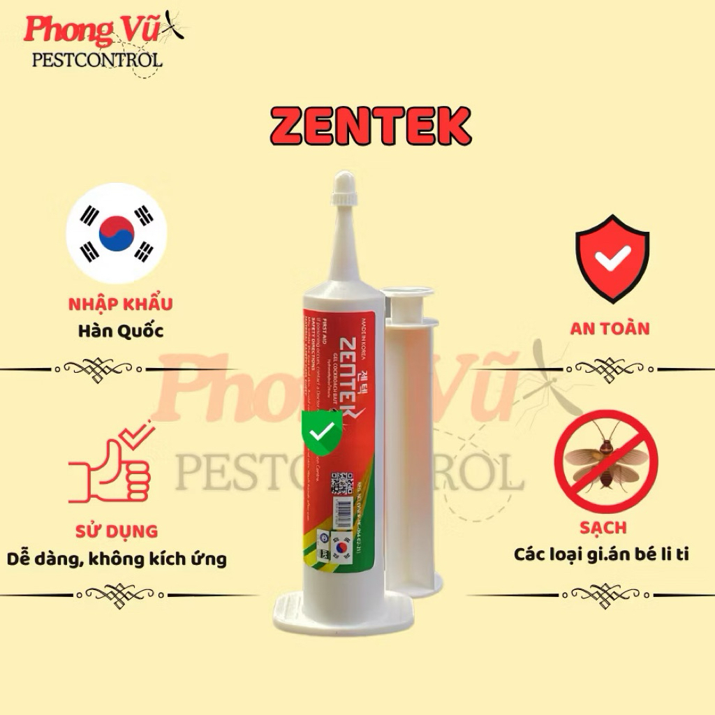 Gel xử lý g.i.á.n đức ( g.i.á.n nhỏ li ti ) ZENTEK nhập khẩu Hàn Quốc tuýp 35g