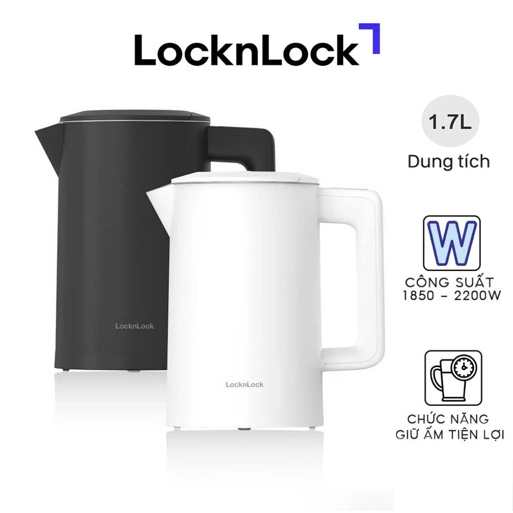 Ấm đun siêu tốc Locknlock Digital electric kettle 1850-2200W,1.7L – EJK226 - Chính Hãng