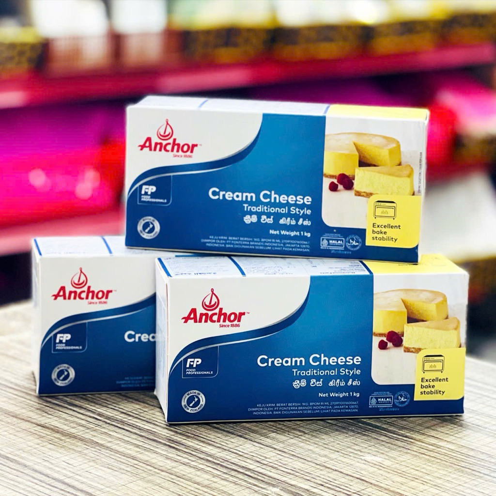 Kem phô mai Creamcheese ANCHOR 1kg (Phô mai kem) - [Chỉ ship Hoả Tốc Hà Nội]