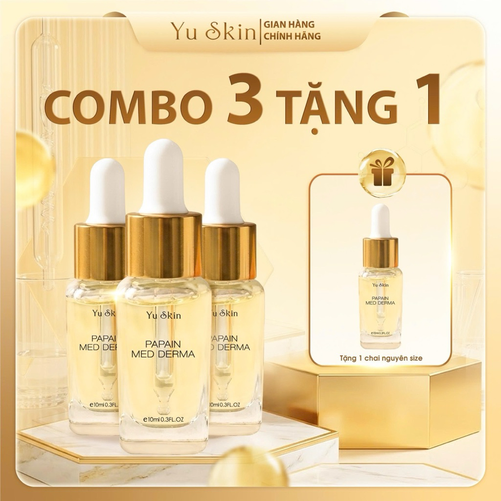 [ Mua 3 tặng 1 ] Serum YU SKIN hỗ trợ cải thiện mụn thâm 10Ml TRẮNG