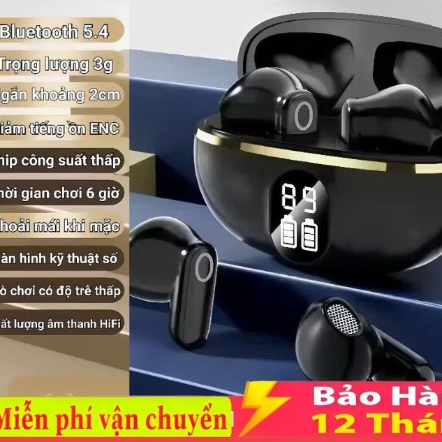 Tai Nghe bluetooth KY5 PRO / KY8 / X55 / KY9 M10 5 Màu Trong Suốt Với Màn Hình Kỹ Thuật Số Giảm Tiến