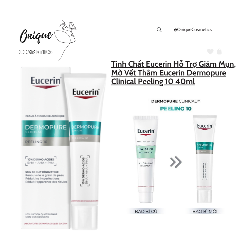 [HÀNG CHÍNH HÃNG] Tinh Chất Eucerin Hỗ Trợ Giảm Mụn, Mờ Vết Thâm Eucerin Dermopure Clinical Peeling 