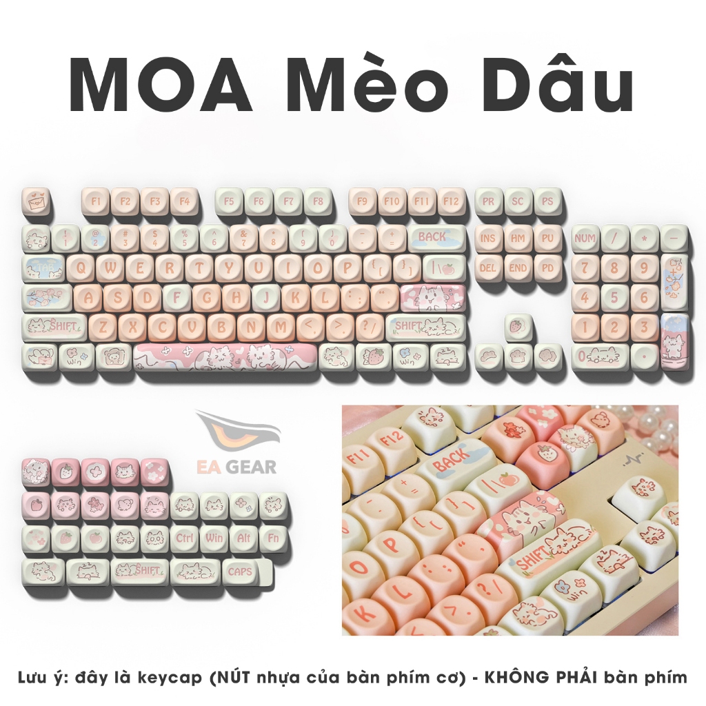 [Giao Ngay] Keycap MOA MÈO DÂU MeoMeo Cực Dễ Thương nút keycaps Cho Bàn Phím Cơ - EA Gear | BigBuy360 - bigbuy360.vn