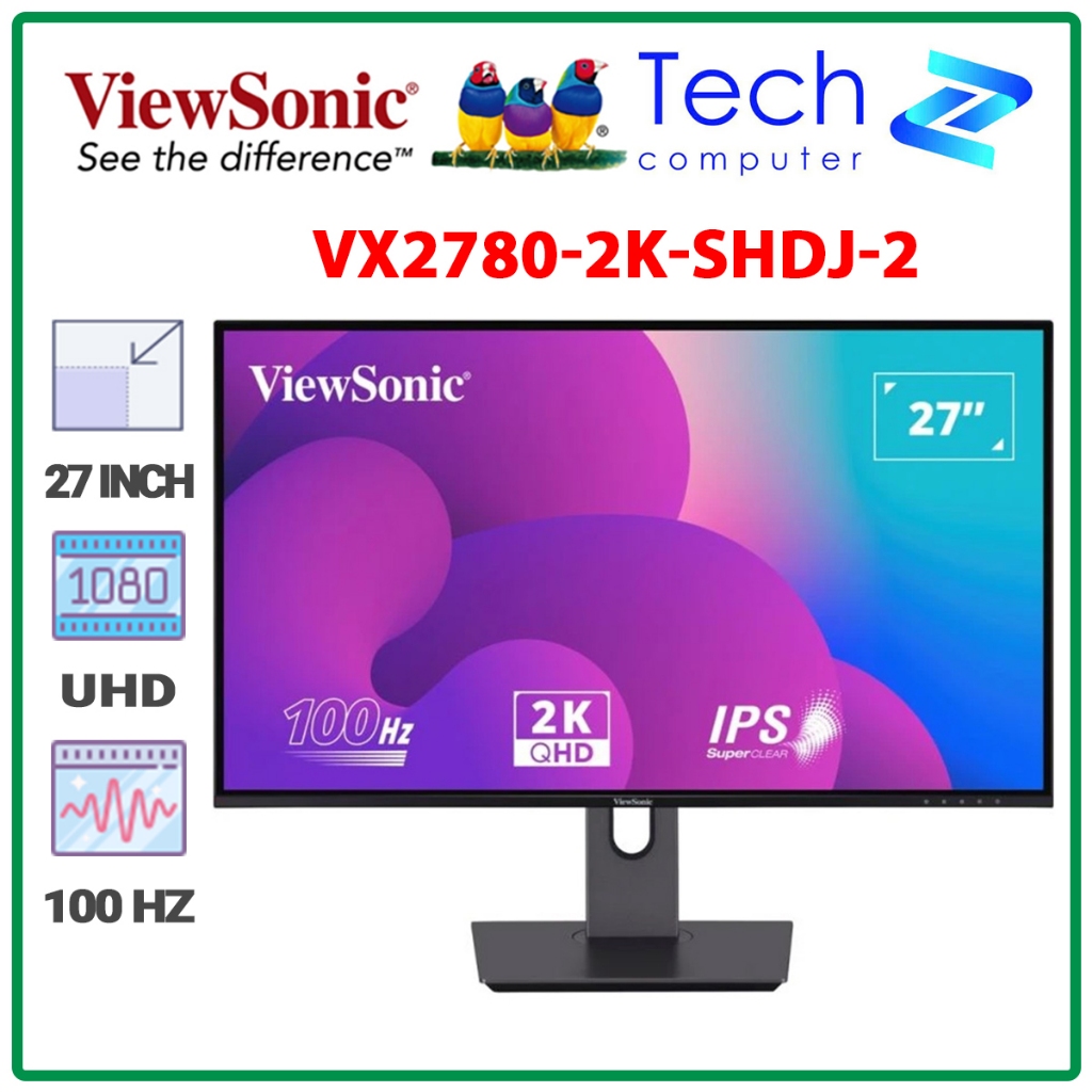 Màn Hình ViewSonic VX2780-2K-SHDJ-2 27 Inch 2K QHD IPS 100Hz 4ms Chính Hãng