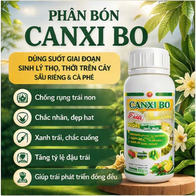 Canxi Bo - Magie kẽm cho cây trồng ( Sầu riêng - cà phê) chai 500ml