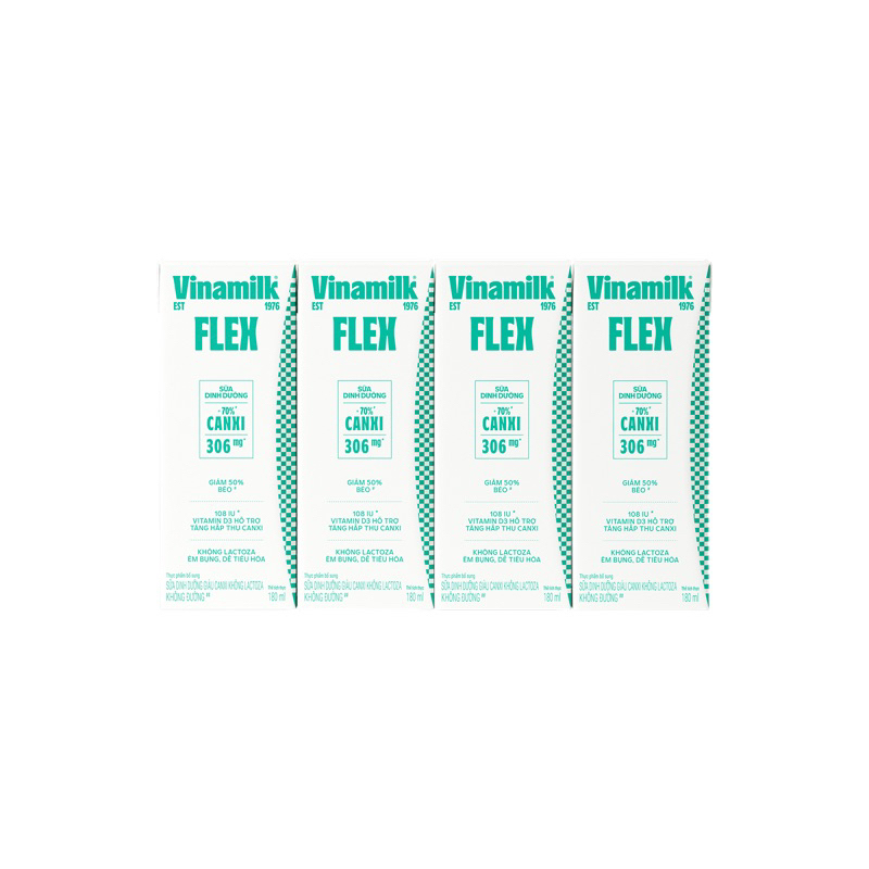 Sữa tươi dinh dưỡng Vinamilk Flex không Lactoza 180ML
