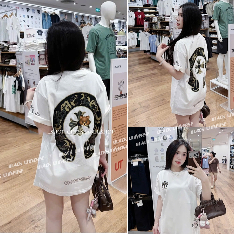 Áo thun tay lỡ chomer xanh lục chất liệu cotton cao cấp 100% Universe shop from rộng