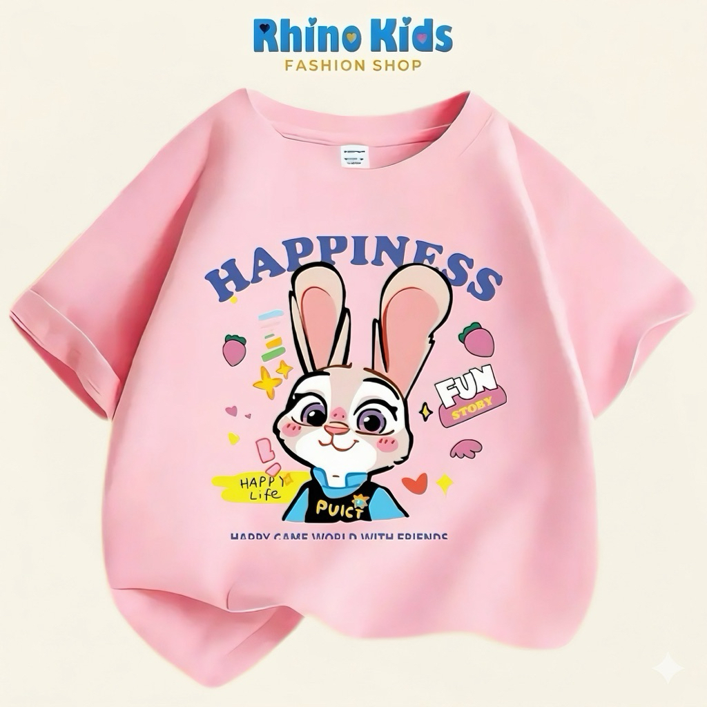 RHINO KIDS FASHION SHOP _ Áo thun bé gái chất liệu cotton 4 chiều sản xuất tại Việt Nam AZ113