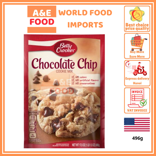 bột làm bánh quy Socola Chip Betty Crocker 496g