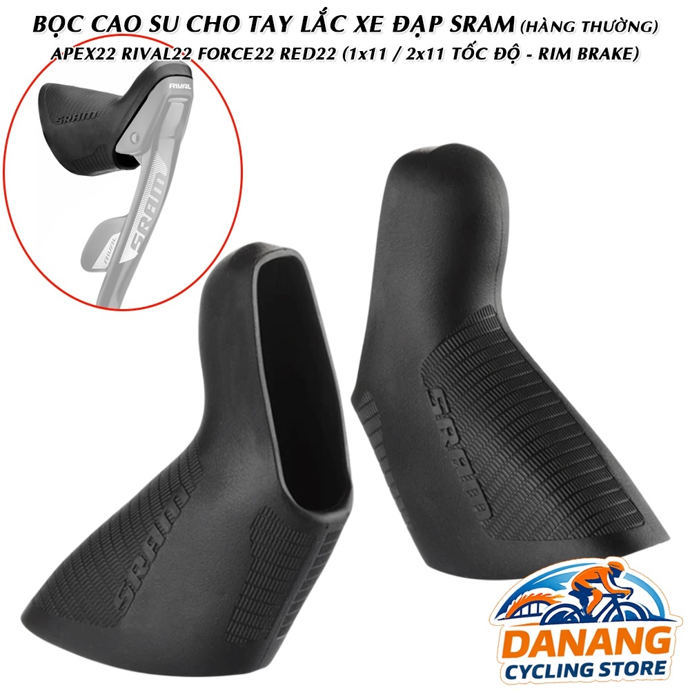 Bọc Cao Su Tay Lắc Xe Đạp SRAM APEX RIVAL FORCE RED 1×11/2×11 – Có Chữ Sram, Êm Tay, Chống Trượt