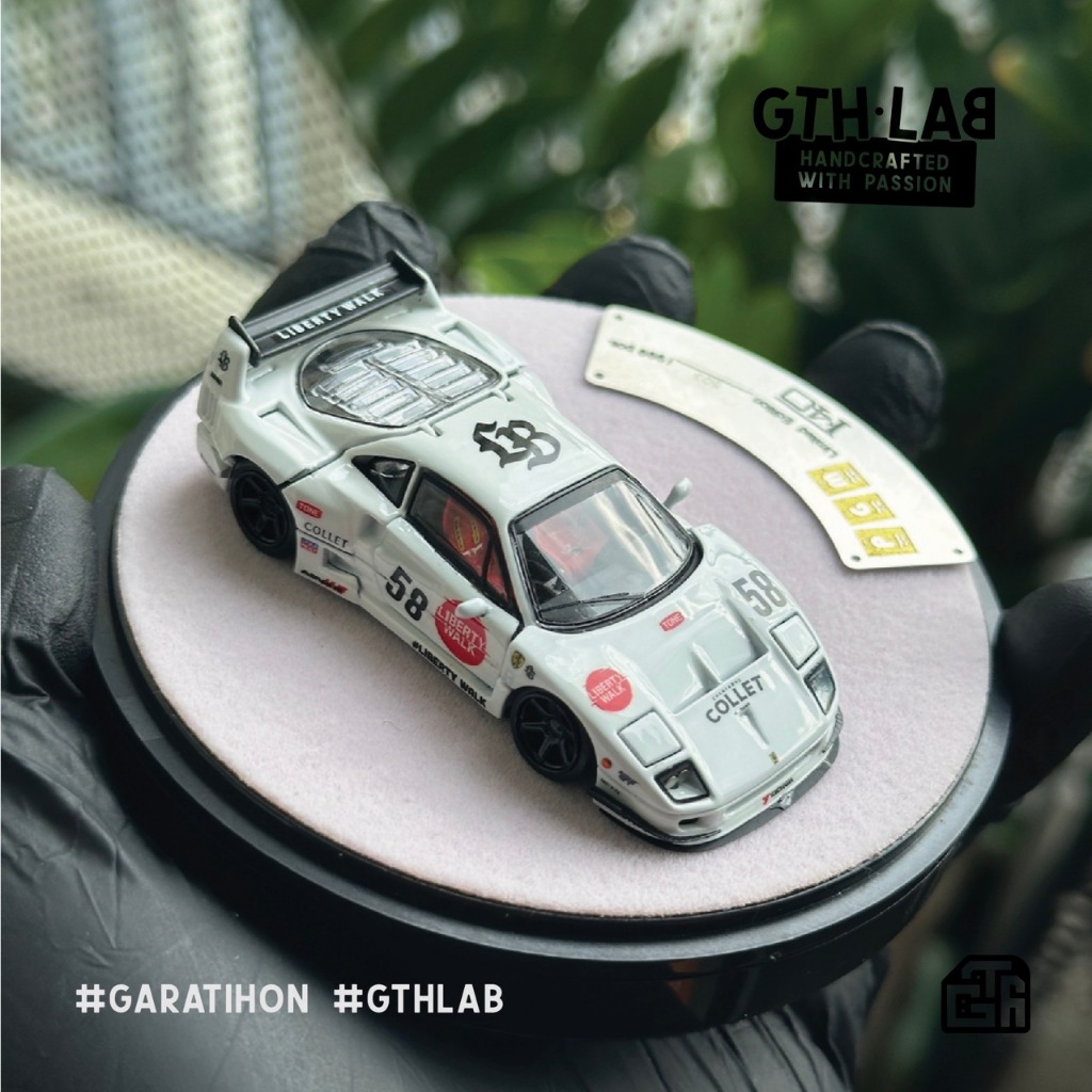 GTHLAB Decal nước Ferrari LBWK F40 #58 cho xe mô hình tỷ lệ 1:64