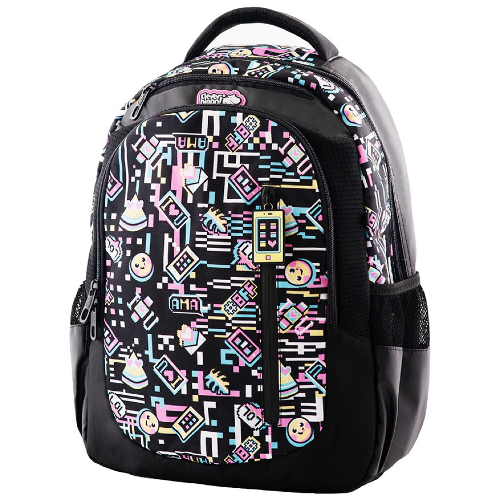 BA LÔ ZIPIT CLEVER HIPPO BM9205 EMOJI ĐEN