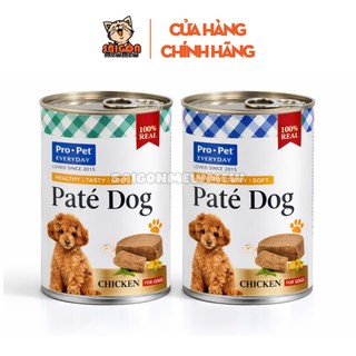Pate Cho Chó Pro Pet Lon 400g – Thức Ăn Ướt Dinh Dưỡng Cao, Vị Gà Mềm Dễ Ăn Cho Chó Mọi Lứa Tuổi