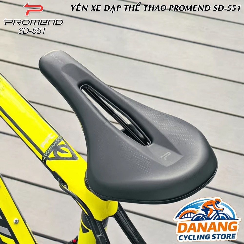 Yên Xe Đạp Thể Thao Promend SD-551 Lỗ Thoáng Khí – Thiết Kế Công Thái Học, Chống Tê Mỏi, Êm Bền