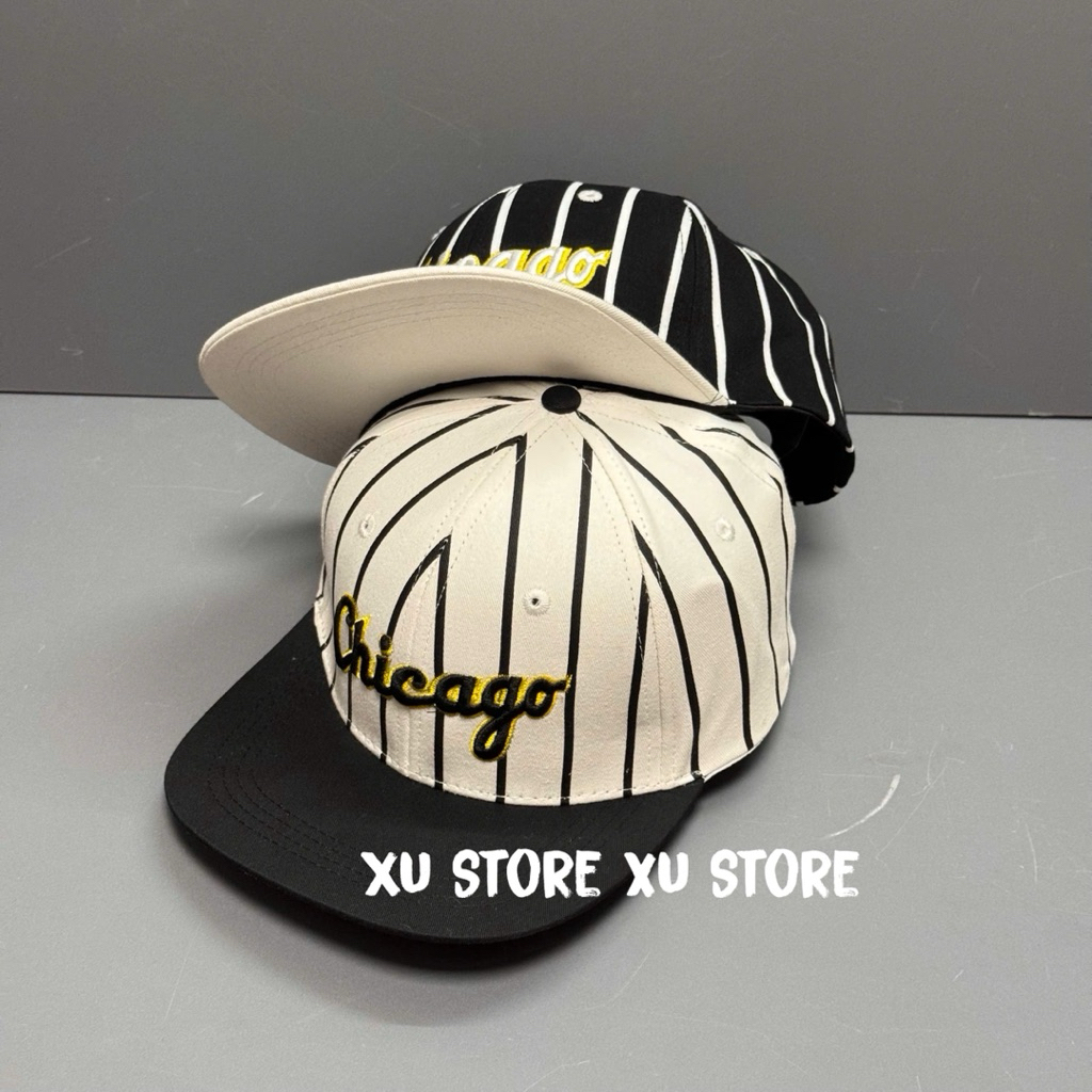 MŨ HIPHOP NAM NỮ NÓN SNAPBACK PHỐI KẾT MÀU THÊU CHICAGO - MŨ HIPHOP THỂ THAO NAM NỮ THỜI TRANG SIÊU 