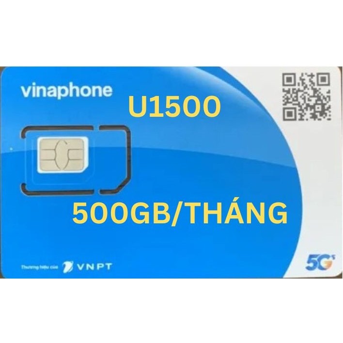 Sim 4G/5G VinaPhone U1500 – 500GB/Tháng 12 tháng, Tốc Độ Cao, Lắp Là Dùng