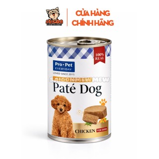 Pate Cho Chó Pro Pet Lon 400g – Thức Ăn Ướt Dinh Dưỡng Cao, Vị Gà Mềm Dễ Ăn Cho Chó Mọi Lứa Tuổi