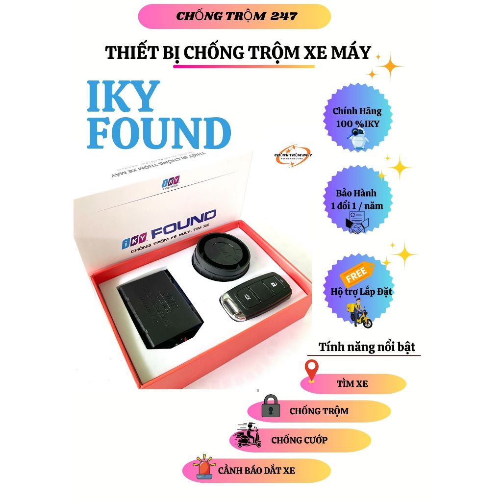 THIẾT BỊ CHỐNG TRỘM XE MÁY IKY FOUND
