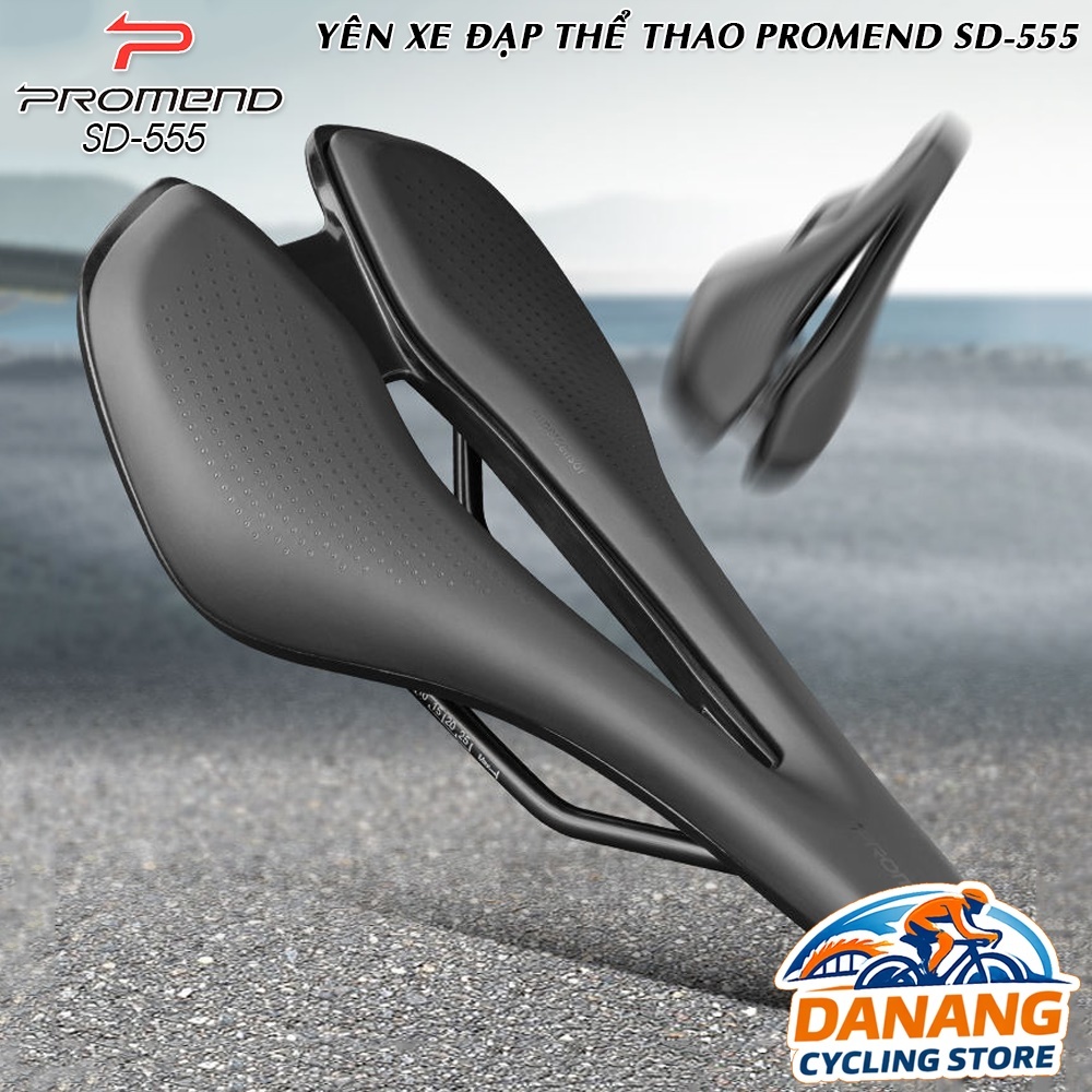 Yên Xe Đạp Thể Thao Promend SD-555 Có Lỗ Thoáng Khí – Êm Ái, Chống Đau Mông, Thiết Kế Công Thái Học