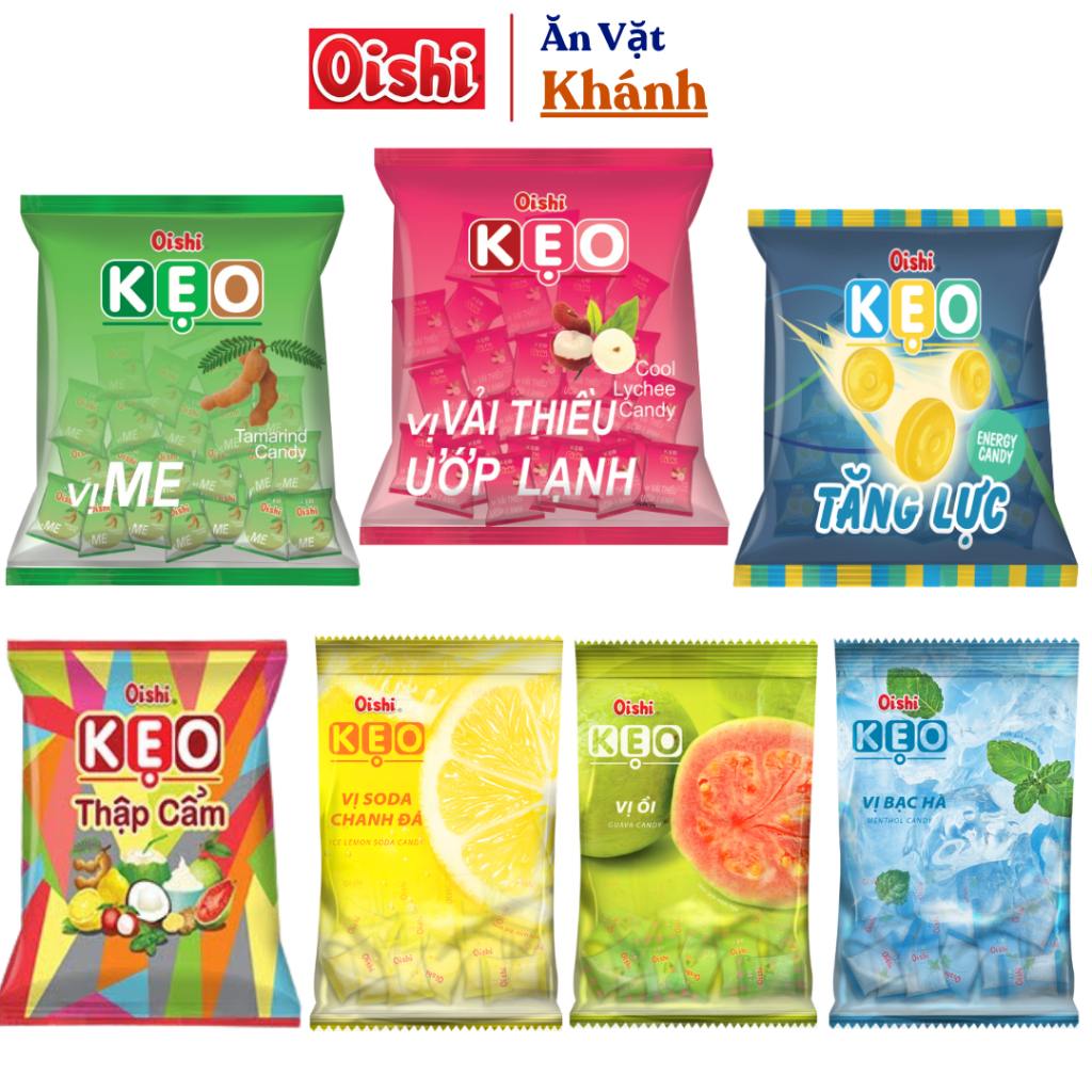 Combo Kẹo Oishi Gói 85g Đủ Vị - HÀNG CHÍNH HÃNG