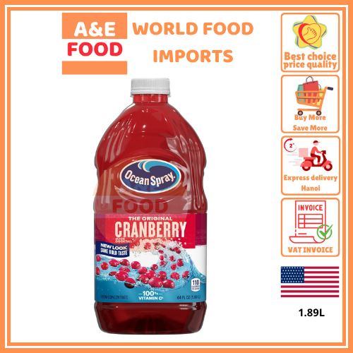 Nước trái cây nam việt quất Ocean Spray Cranberry Juice 1L