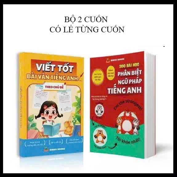 Sách - 200 bài học phân biệt ngữ pháp tiếng Anh + Viết tốt bài văn tiếng anh theo chủ đề