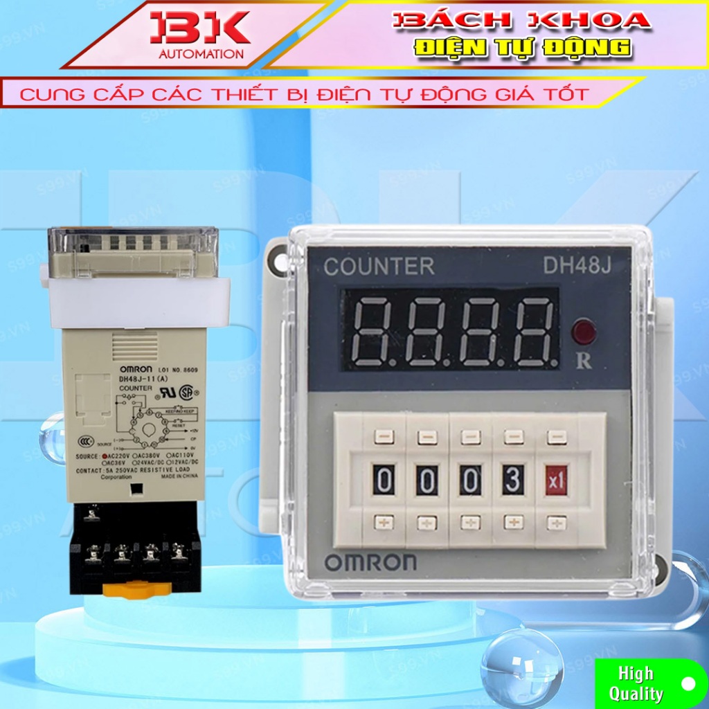 Đồng hò counter đếm sản phẩm DH48J-8A và DH48J-11A hiển thị bằng màn hình led 7 đoạn