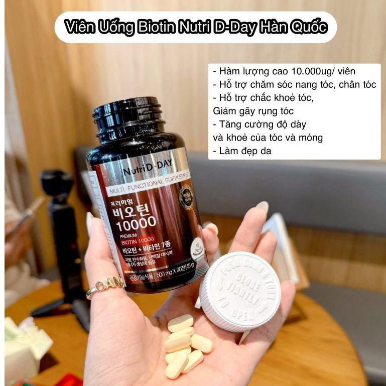 PQS - Viên Uống Biotin Nutri D-Day 10.000 500mg 90 viên