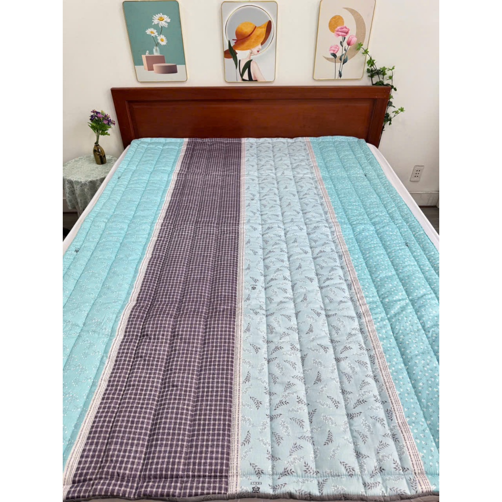 Nệm lót sàn, nệm lót giường,nệm cuộn đa năng , toper mỏng 100% coton.1m5*2m