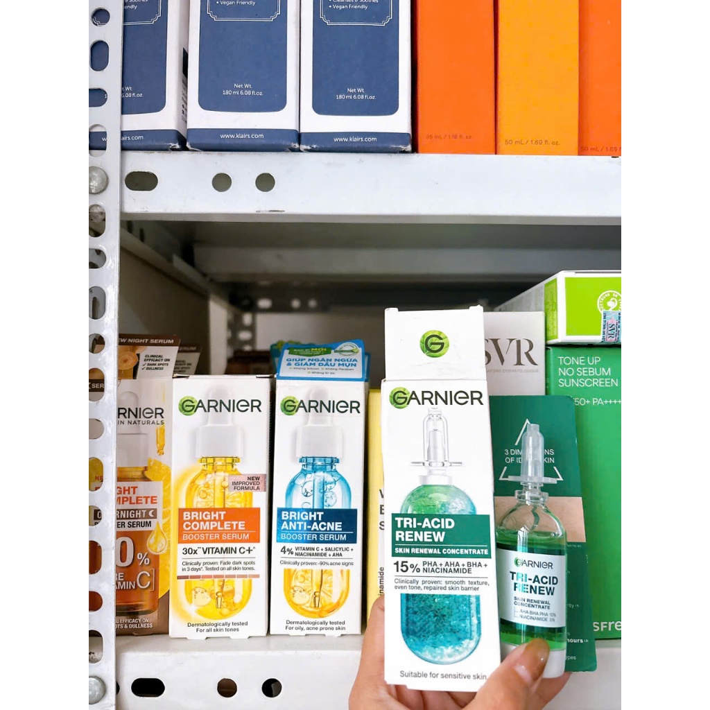 Tinh Chất Garnier Tri-Acid Renew Skin Renewal Concentrate Serum Giúp Cải Thiện Tông Da Dưỡng Sáng, M