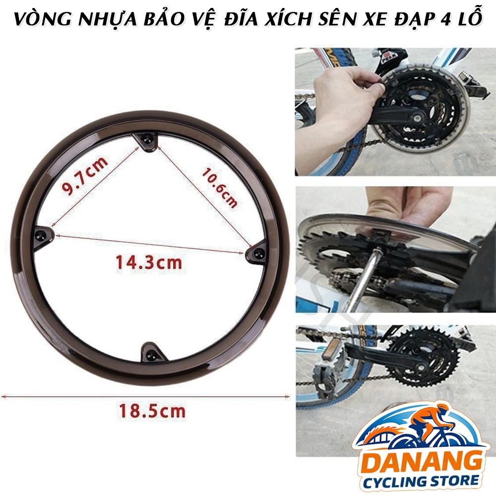 Vòng Nhựa Bảo Vệ Đĩa Xe Đạp 4 Lỗ – Miếng Nắp Nhựa Che Đĩa Xích Sên, Chống Va Đập, An Toàn Khi Sử Dụng