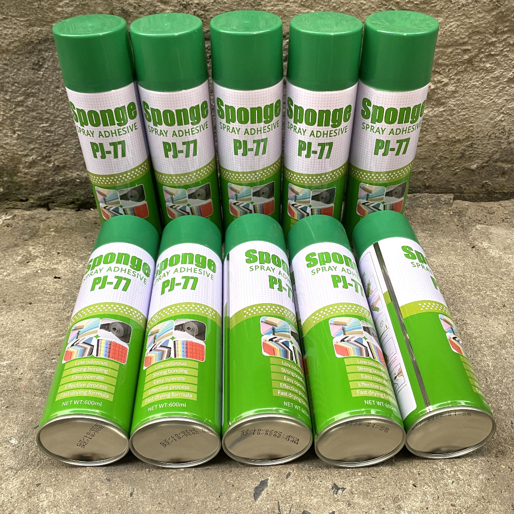 COMBO 10 CHAI KEO XỊT đa năng pj77 dán thi công xốp giấy mút tường - Chính hãng Sponge pj77 600ml