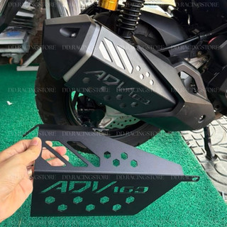 Ốp pô, che pô sắt CNC sơn đen cho xe Honda ADV 160