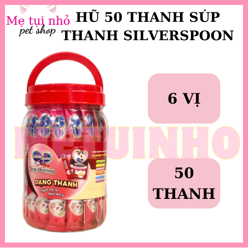 [HŨ SÚP THƯỞNG 50 THANH] SÚP THƯỞNG MÈO THANH SILVER SPOON SILVERSPOON DÀNH CHO MÈO THÚ CƯNG