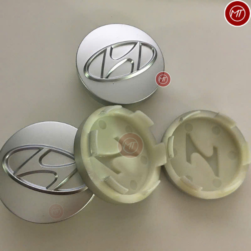 Logo chụp mâm, ốp lazang bánh xe ô tô Hyundai đường kính 57mm <Minh Tâm>